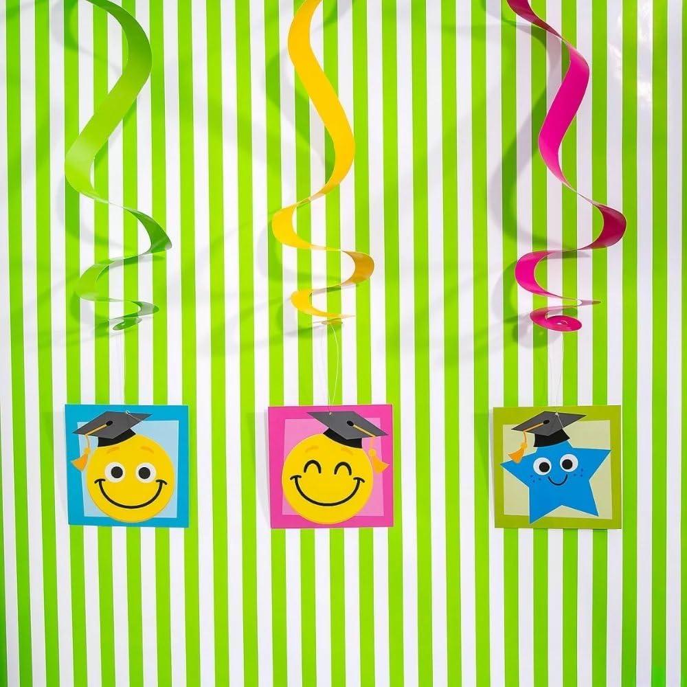 image:imageElementary Graduation Hanging Swirl Decorations 12 Pieces