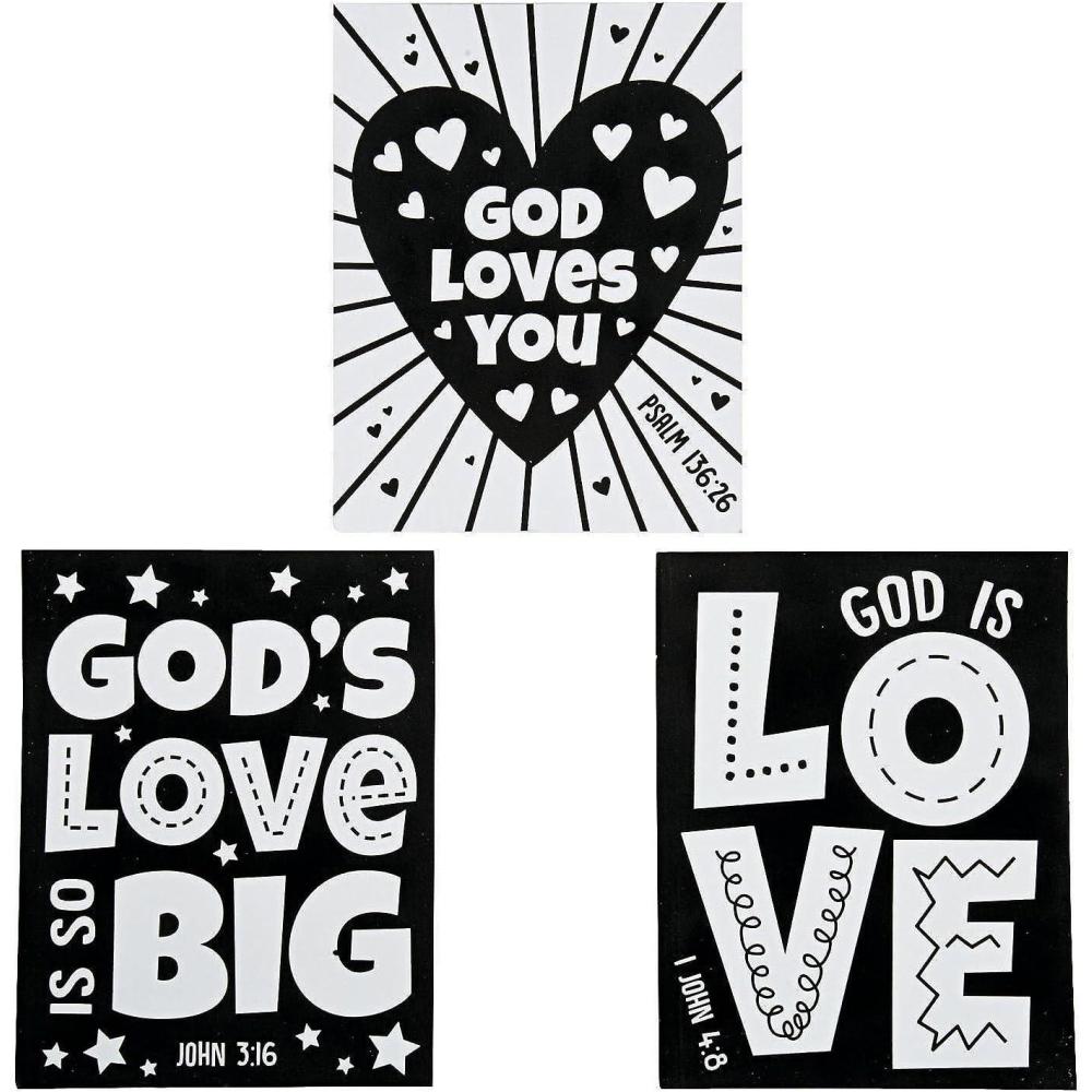 image:imageColor Your Own Fuzzy Gods Love Poster  Crafts for Kids and Fun Home Activities