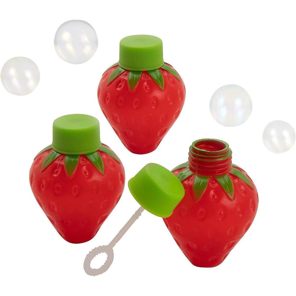 image:imageFun Express BerryShaped Bubble Bottles 12 Pack Valentines for Class Party Favors for Kids Non Candy Valentines Gifts for Kids Classroom Goodie Bag Stuffers Treasure Toys amp Prize Box Treats2 12 inches