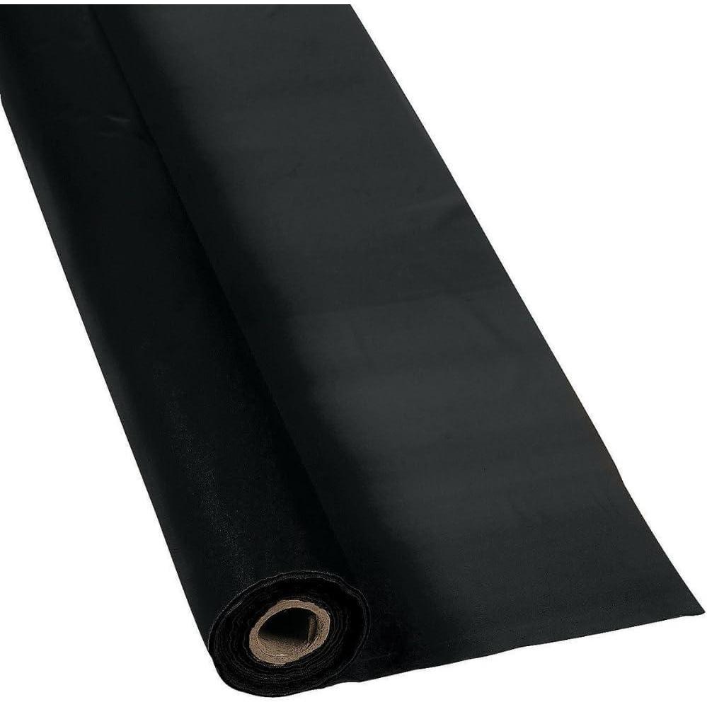image:imageFun Express Black Disposable Tablecloth Roll 100 feet Long Table Cover Party Supplies