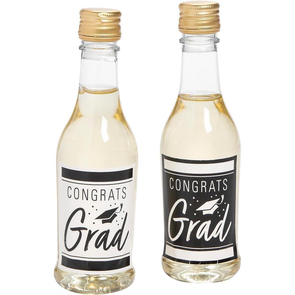 image:imageFun Express Graduation Party Congrats Grad Mini Wine Bottle Labels 12 Pieces