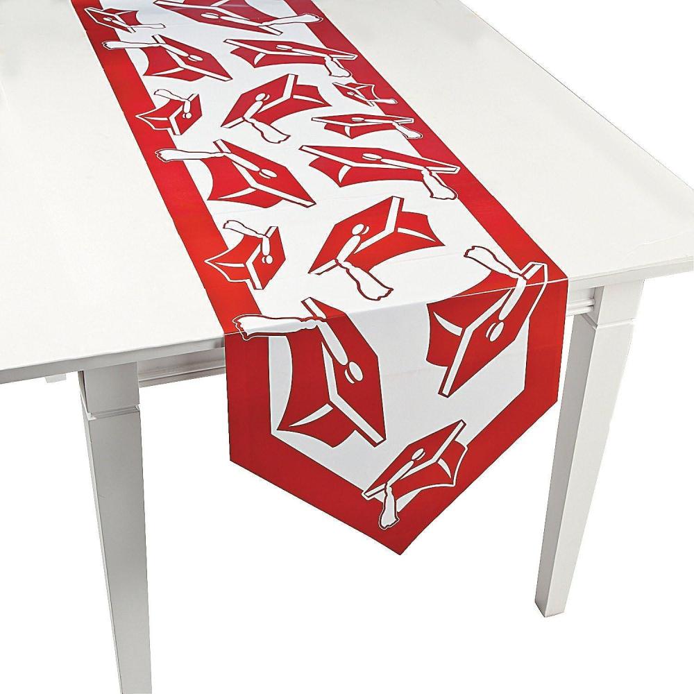 image:imageFun Express Green Congrats Grad Table Runner  Paper  17 x 90 Inches  Party Supplies  1 PieceRed