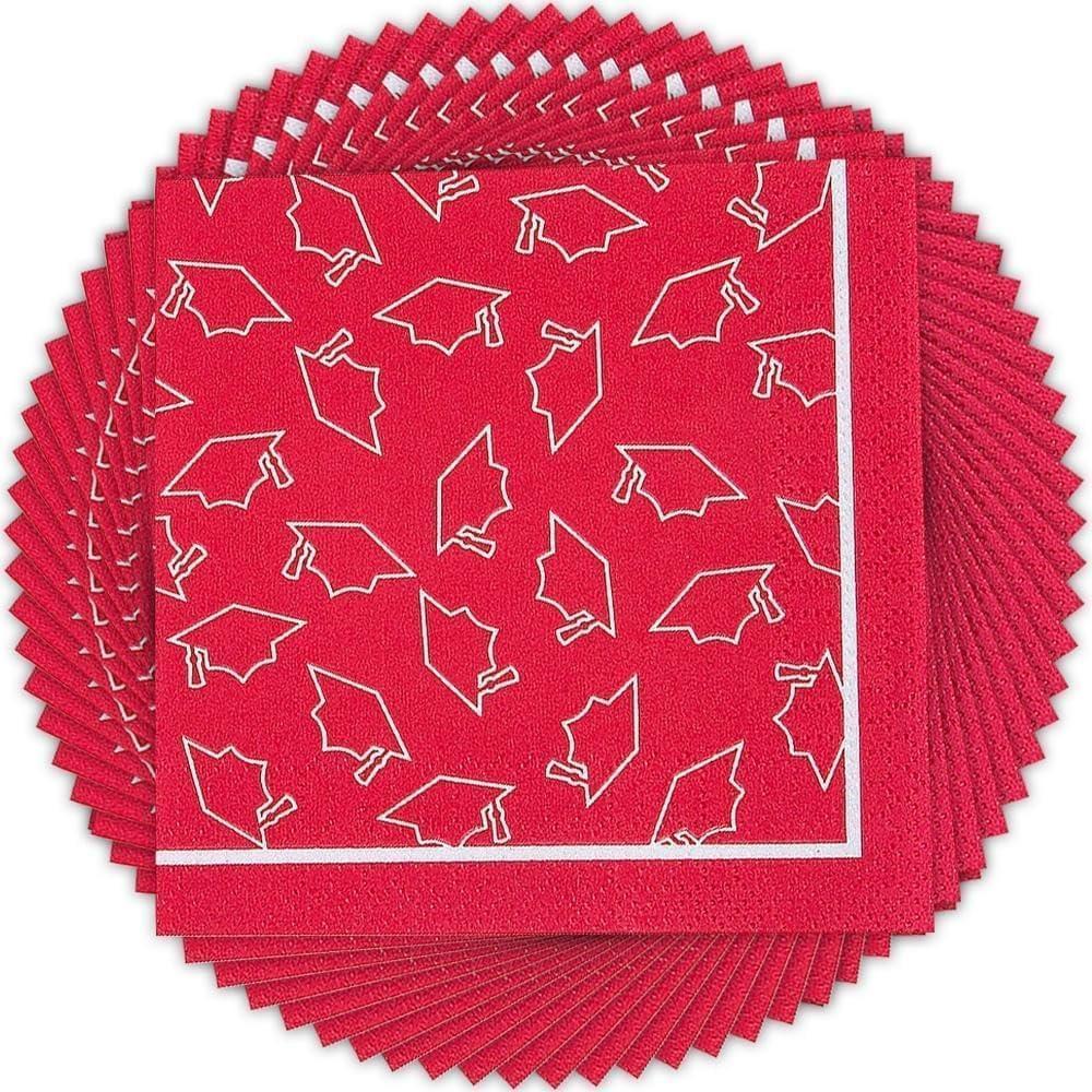 image:imageFun Express Red Graduation Bev Nap Party Supplies 50 Pieces