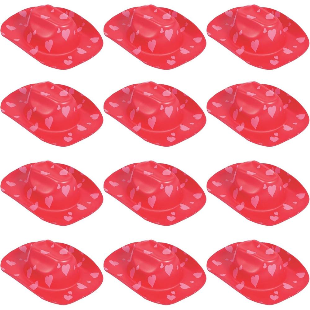 image:imageFun Express Valentine Foam Cowboy Hat Apparel Accessories 12 Pieces