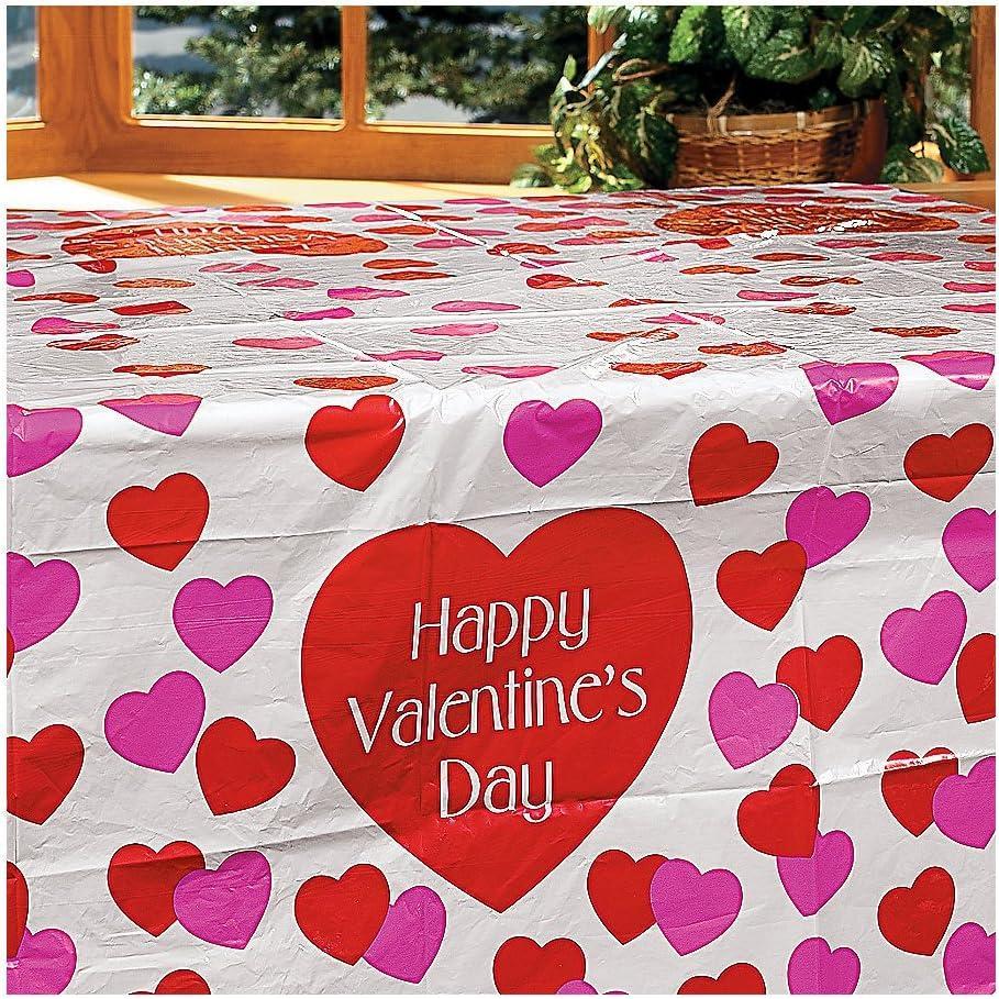image:imageFun Express Valentine Plastic Tablecloth 54 x 72 Inches