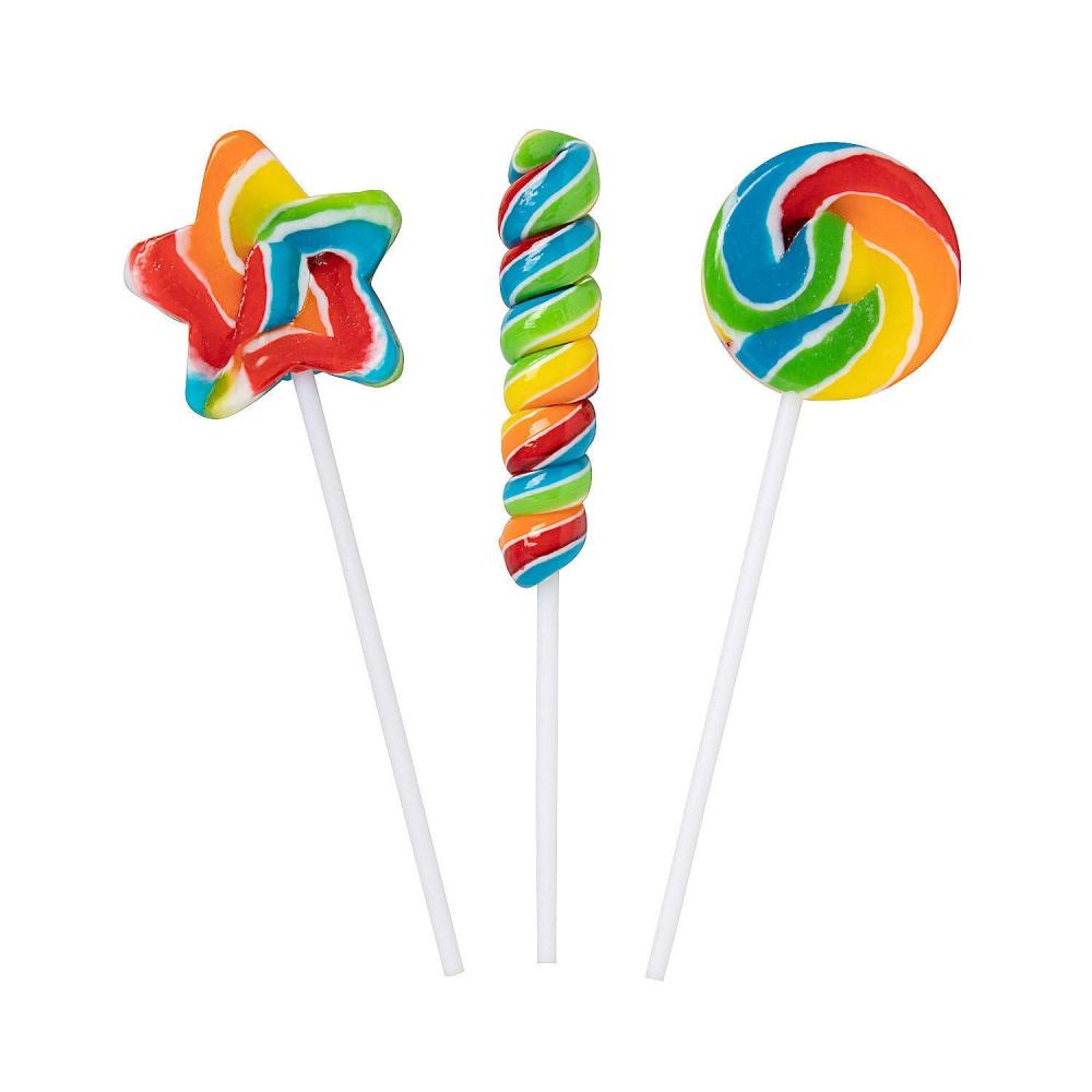 image:imageFun Express Valentines Classroom Gifts Bulk Candy Lollipops 250 Pack  Rainbow Swirl Suckers Individually Wrapped for Kids Valentine Day Party Favors  Gluten Free Mixed Fruit Flavor Treats