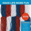 Fun Express – Patriotic RWB Bead Asst for Fourth of July – Jewelry – Mardi Gras Beads – Mot Round – Fourth of July – 144 Pieces