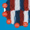 Fun Express – Patriotic RWB Bead Asst for Fourth of July – Jewelry – Mardi Gras Beads – Mot Round – Fourth of July – 144 Pieces