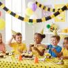 Fun Express – Yellow Graduation Tissue Garland (12ft) for Graduation – Party Decor – Hanging Decor – Garland – 1 Piece