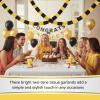 Fun Express – Yellow Graduation Tissue Garland (12ft) for Graduation – Party Decor – Hanging Decor – Garland – 1 Piece