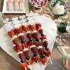 Fun Express Cake Pop Sticks Heart Skewers 25 Pack – Plastic Cocktail Picks for Valentines Charcuterie, Galentines Day Decor & Party Supplies | Fancy Toothpicks for Appetizers, Fruit Kabobs & Drinks