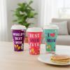 Fun Express Mother’s Day World’s Best Mom Paper Coffee Cups with Lids – 12 Pieces