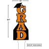 Fun Express Orange Grad Vertical Yard Sign – Grad Yard Sign Graduation Decoration – High School College Graduation Party Decoration Supplies
