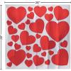 Heart Floor Decals Red Vinyl – 2″ – 10″ x 2″ – 9.25″ (1 Set) – Perfect for Romantic Events, Weddings, and Home Decor