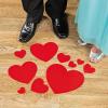Heart Floor Decals Red Vinyl – 2″ – 10″ x 2″ – 9.25″ (1 Set) – Perfect for Romantic Events, Weddings, and Home Decor