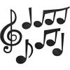 Fun Express – Music Note Cutouts for Mardi Gras – Party Decor – Wall Decor – VBS Vacation Bible School Supplies/Decor – 12 Pieces