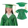 Fun Express Bulk Elementary School Shiny Green Graduation Cap & Gown Sets for 12