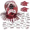 Fun Express Burgundy Graduation Table Décor Kit – Elegant Party Décor for Graduation Celebrations Centerpieces & General Decor – Perfect for Memorable Graduation Parties – 23 Pieces