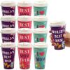 Fun Express Mother’s Day World’s Best Mom Paper Coffee Cups with Lids – 12 Pieces