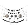 Silver Black & Gold Graduation Party Congrats Grad Decorating Kit 24 Pieces