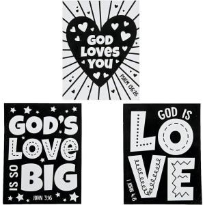 Color Your Own Fuzzy God’s Love Poster – Crafts for Kids and Fun Home Activities