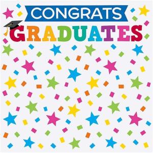 Elementary Graduation Colorful Stars Backdrop