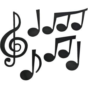 Fun Express – Music Note Cutouts for Mardi Gras – Party Decor – Wall Decor – VBS Vacation Bible School Supplies/Decor – 12 Pieces