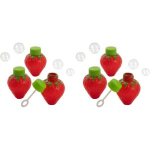 Fun Express Berry-Shaped Bubble Bottles 12 Pack – Valentines for Class Party Favors for Kids | Non Candy Valentines Gifts for Kids Classroom | Goodie Bag Stuffers, Treasure Toys & Prize Box Treats(2 1/2 inches (Pack of 2))