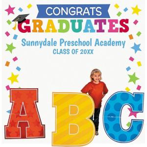 Fun Express Personalized Elementary Graduation ABC Photo Booth Kit – 4 Pieces