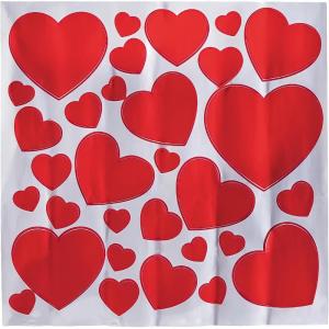 Heart Floor Decals Red Vinyl – 2″ – 10″ x 2″ – 9.25″ (1 Set) – Perfect for Romantic Events, Weddings, and Home Decor