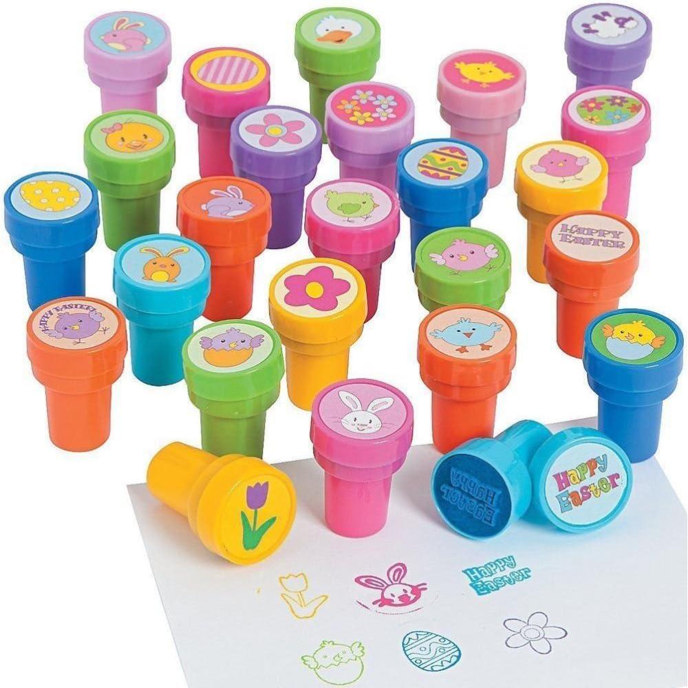 image:imageEaster Stamper Assortment 50 Pieces Spring Crafts for Kids Easter Egg Stuffers Great for School Church and Neighborhood Events