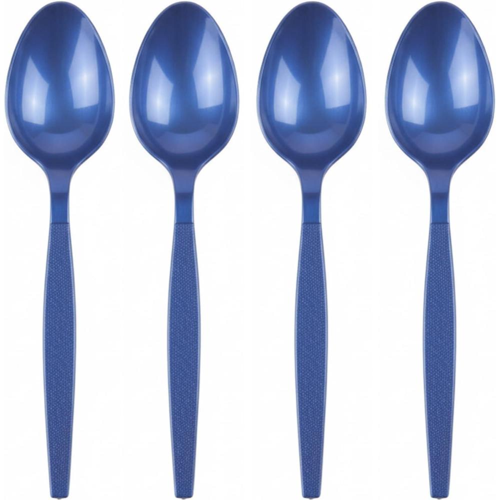 image:imageFun Express Kelly Green Plastic Spoons 50 Pc Party Supplies Solid Tableware Cutlery 50 PiecesRoyal Blue