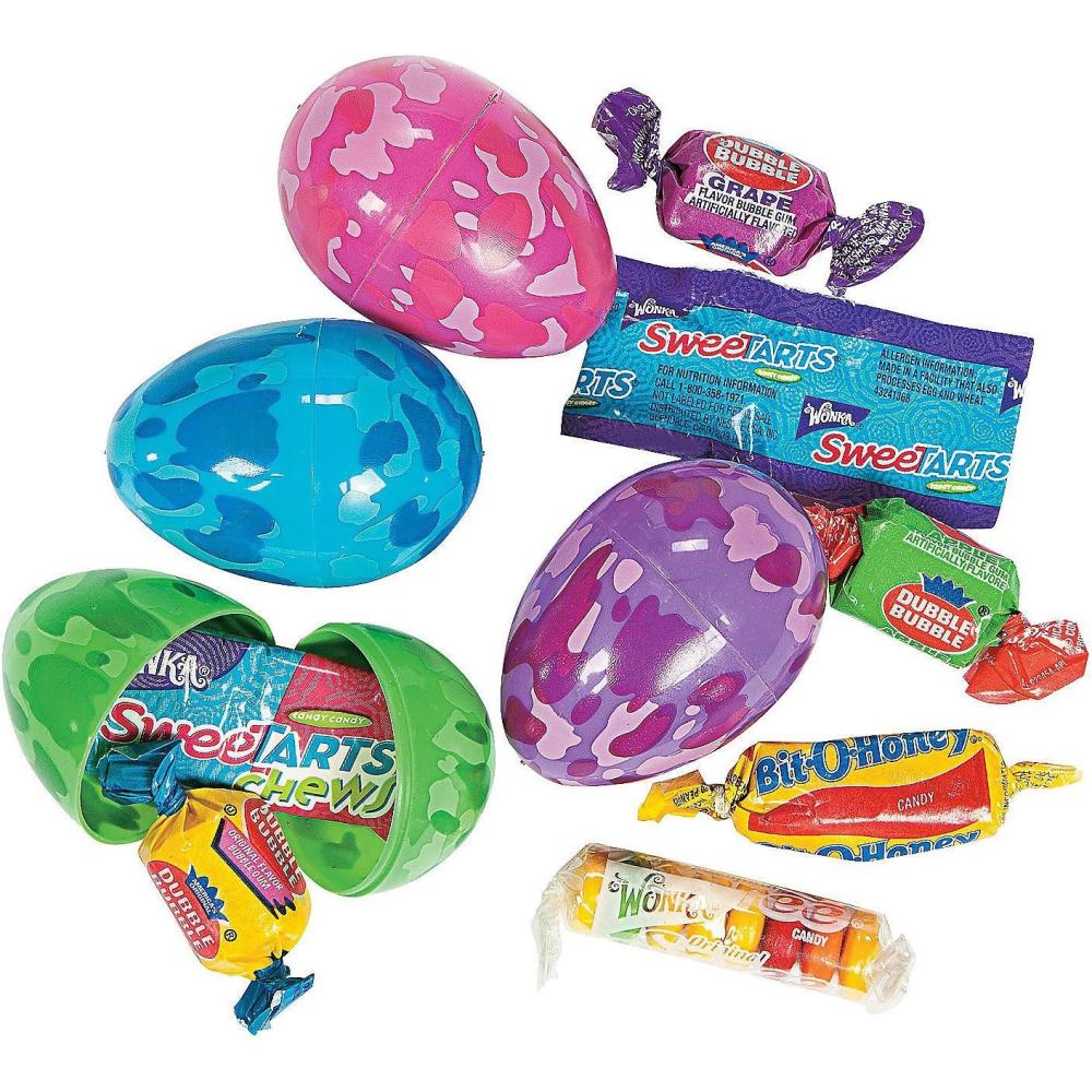 image:imageFun Express  Plastic Candy Filled Camo Eggs 2dz for Easter  Party Supplies  Pre  Filled Party Favors  Pre  Filled Plastic Containers  Easter  24 Pieces