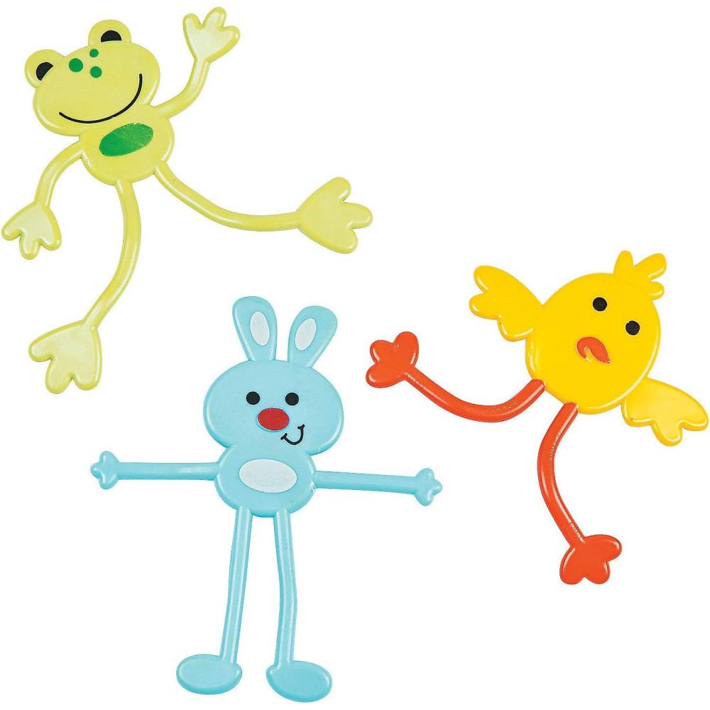 image:imageFun Express Easter Bendable Toys Assortment  Bulk Set of 24  Easter Basket Filler and Handouts