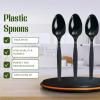 Fun Express – Kelly Green Plastic Spoons (50 Pc) – Party Supplies – Solid Tableware – Cutlery – 50 Pieces(Black)