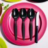 Fun Express – Kelly Green Plastic Spoons (50 Pc) – Party Supplies – Solid Tableware – Cutlery – 50 Pieces(Black)