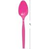 Fun Express – Kelly Green Plastic Spoons (50 Pc) – Party Supplies – Solid Tableware – Cutlery – 50 Pieces(Hot Pink)