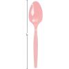 Fun Express – Kelly Green Plastic Spoons (50 Pc) – Party Supplies – Solid Tableware – Cutlery – 50 Pieces(Light Pink)