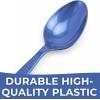 Fun Express – Kelly Green Plastic Spoons (50 Pc) – Party Supplies – Solid Tableware – Cutlery – 50 Pieces(Royal Blue)