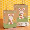 Fun Express Brown Paper Happy Easter Bunny Gift Bags (Pack of 12) Easter Party Supplies