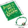 Fun Express Jesus is My Lucky Charm Bracelets with Card – 12 Pieces