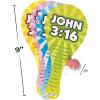 Fun Express John 3:16 Paddleball Set – Inspirational Christian Toy for Kids with Faith-Based Religious Message – Perfect for Church Events Sunday School Vacation Bible School & Gifts – 12 Pieces
