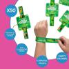 Fun Express Personalized St. Patrick’s Day Slap Bracelets with Card, Bulk 50 Pieces