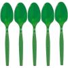 Fun Express – Kelly Green Plastic Spoons (50 Pc) – Party Supplies – Solid Tableware – Cutlery – 50 Pieces(Green)