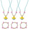 Fun Express 2 1/4″ – 24″ Easter Whimsy Beaded Necklace & Bracelet Set – 3 Pc.