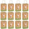 Fun Express Brown Paper Happy Easter Bunny Gift Bags (Pack of 12) Easter Party Supplies