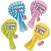 Fun Express John 3:16 Paddleball Set – Inspirational Christian Toy for Kids with Faith-Based Religious Message – Perfect for Church Events Sunday School Vacation Bible School & Gifts – 12 Pieces