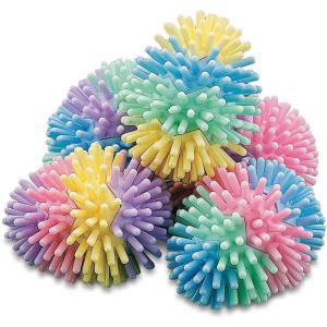 Egg Shaped Porcupine Balls for Easter, Bulk set of 36 Mulicolored Pastel balls – Easter Baket Toys and Party Favors