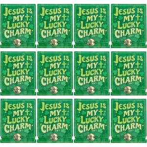 Fun Express Jesus is My Lucky Charm Bracelets with Card – 12 Pieces