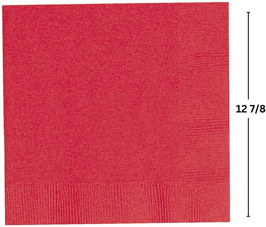 image:imageFun Express Red 12 78 Paper Napkins 50 Pc Party Supplies Solid Tableware Solid Napkins 50 Pieces